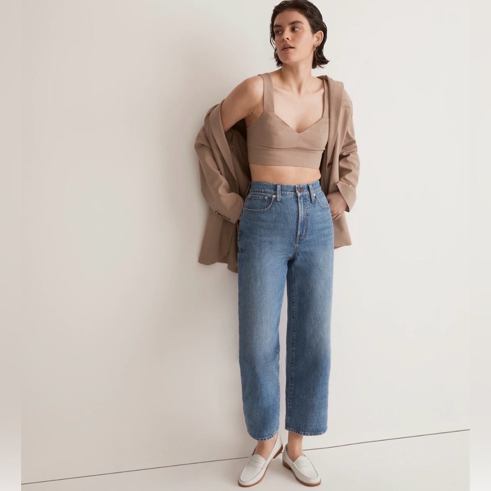 Madewell Perfect Vintage wide leg crop jean in Cresslow wash.